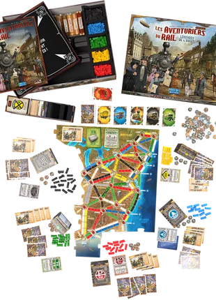 Dit is een foto van het spel Ticket to Ride Legacy Legendes uit het Westen NL te koop bij Speldorado Spellenwinkel Delft