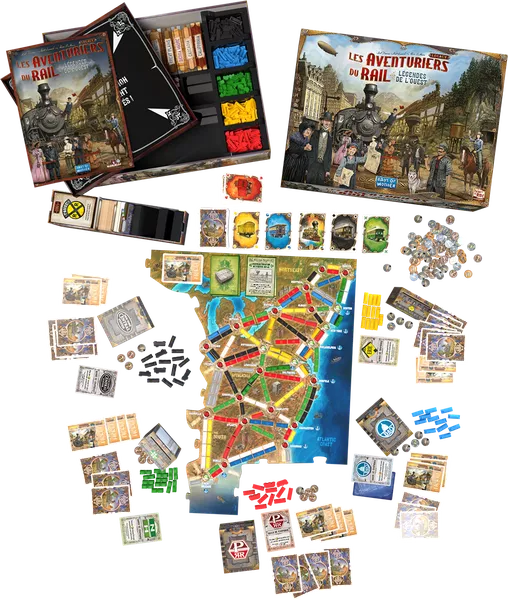 Dit is een foto van het spel Ticket to Ride Legacy Legendes uit het Westen NL te koop bij Speldorado Spellenwinkel Delft