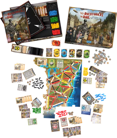 Dit is een foto van het spel Ticket to Ride Legacy Legendes uit het Westen NL te koop bij Speldorado Spellenwinkel Delft