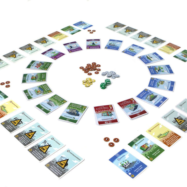 Dit is een foto van het spel Machi Koro Voetbal te koop bij Speldorado Spellenwinkel Delft