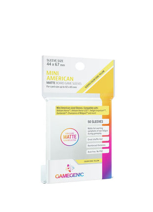 Dit is een foto van het spel Yellow 44x67mm (50) - Sleeves te koop bij Speldorado Spellenwinkel Delft