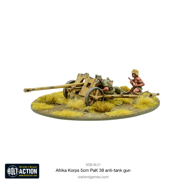 Dit is een foto van het spel Afrika Korps 5cm Pak38 Anti-Tank Gun te koop bij Speldorado Spellenwinkel Delft