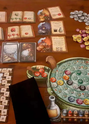 Dit is een foto van het spel De Kwakzalvers Van Kakelenburg De Kruidenheksen te koop bij Speldorado Spellenwinkel Delft