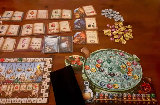Dit is een foto van het spel De Kwakzalvers Van Kakelenburg De Kruidenheksen te koop bij Speldorado Spellenwinkel Delft