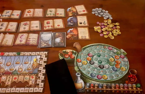 Dit is een foto van het spel De Kwakzalvers Van Kakelenburg De Kruidenheksen te koop bij Speldorado Spellenwinkel Delft