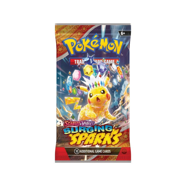 Dit is een foto van het spel Surging Sparks Premium Booster - Pokemom Trading Cards te koop bij Speldorado Spellenwinkel Delft