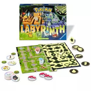 Pokémon Labyrinth Glow in the Dark – gezellig bordspel – 2 tot 4 spelers