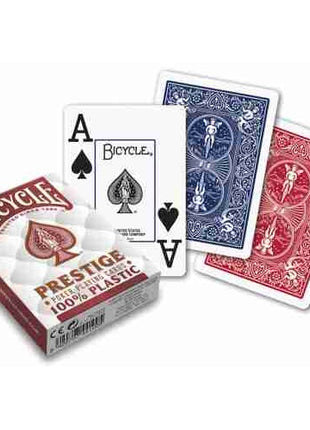 Dit is een foto van het spel Pokerkaarten Prestige 100% Plastic - Bicycle te koop bij Speldorado Spellenwinkel Delft