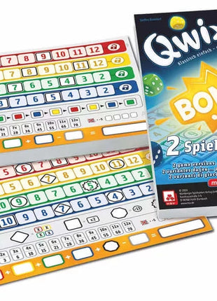 Dit is een foto van het spel Qwixx Bonus bloks te koop bij Speldorado Spellenwinkel Delft