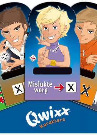 Dit is een foto van het spel Qwixx Karakters  bloks te koop bij Speldorado Spellenwinkel Delft