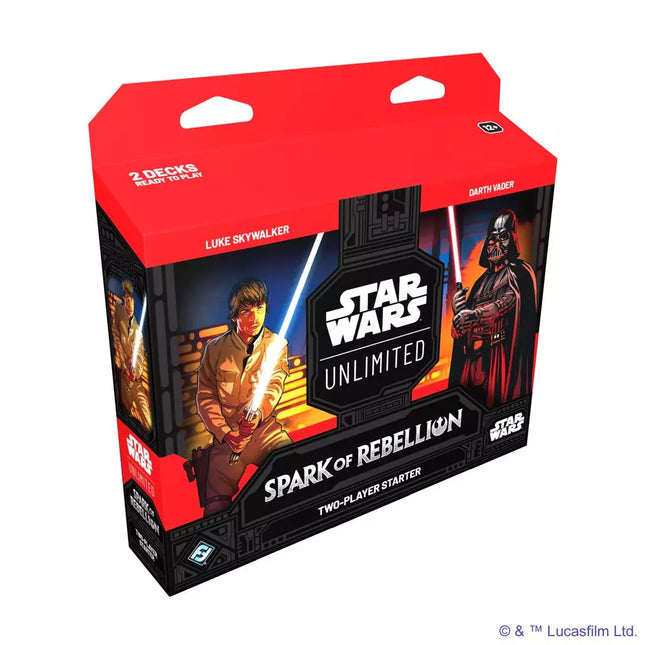 Dit is een foto van het spel Spark of Rebellion two player set - Star Wars Unlimited te koop bij Speldorado Spellenwinkel Delft