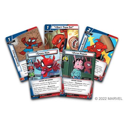 Dit is een foto van het spel Spider-Ham - Hero Pack - Marvel Champions - LCG te koop bij Speldorado Spellenwinkel Delft
