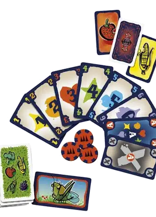 Dit is een foto van het spel Sprinkhanenpoker te koop bij Speldorado Spellenwinkel Delft