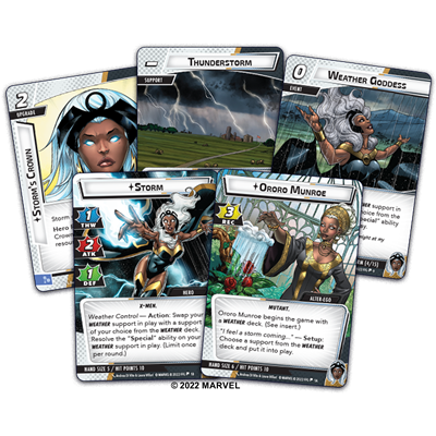 Dit is een foto van het spel Storm - Hero Pack - Marvel Champions - LCG te koop bij Speldorado Spellenwinkel Delft