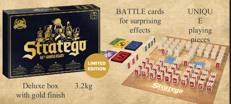 Dit is een foto van het spel Stratego 65th Anniversary Edition te koop bij Speldorado Spellenwinkel Delft