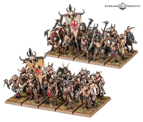 Dit is een afbeelding van het miniatuur Gor herd - beastmen brayherds: voor het spel Warhammer, te koop bij Tabletop Miniature Wargames spellenwinkel Speldorado in delft