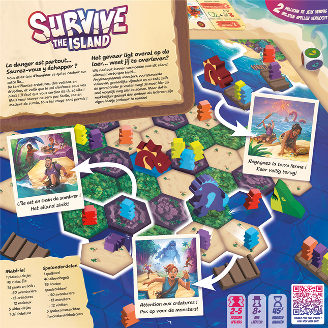 Dit is een foto van het spel Survive the Island te koop bij Speldorado Spellenwinkel Delft