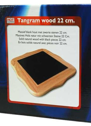 Tangram Solidwood Blank.M.Zw.Stenen 22Cm