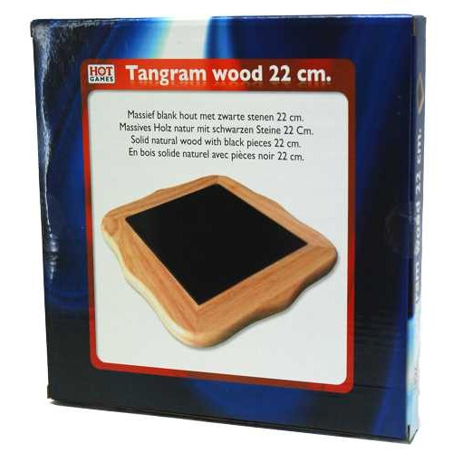 Tangram Solidwood Blank.M.Zw.Stenen 22Cm