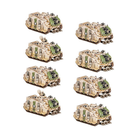 Dit is een afbeelding van het miniatuur Vindicator siege tank squadron - legions imperialis voor het spel Warhammer, te koop bij Tabletop Miniature Wargames spellenwinkel Speldorado in delft