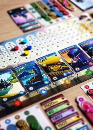 Dit is een foto van het spel Trekking Through History te koop bij Speldorado Spellenwinkel Delft