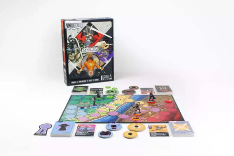 Dit is een foto van het spel Gevecht der Legendes Unmatched te koop bij Speldorado Spellenwinkel Delft