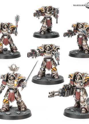 Cataphractii Terminators with Volkite Chargers and Power Mauls