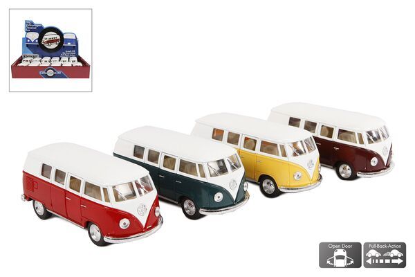 Volkswagen Microbus Met Opdruk En Terugtrekmotor