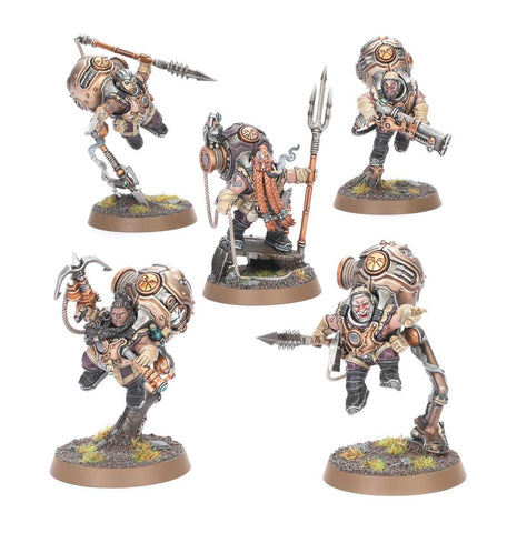 Dit is een afbeelding van het miniatuur vongrim harpoon crew - Kharadron Overlords voor het spel Warhammer, te koop bij Tabletop Miniature Wargames spellenwinkel Speldorado in delft