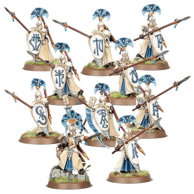 Dit is een afbeelding van het miniatuur Vanari Auralan Wardens - Lumineth Realm Lords voor het spel Warhammer, te koop bij Tabletop Miniature Wargames spellenwinkel Speldorado in delft