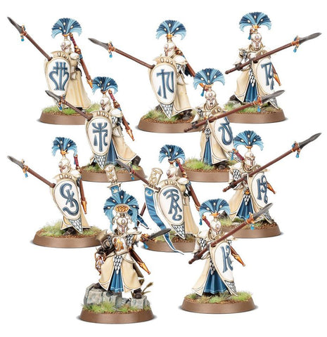 Dit is een afbeelding van het miniatuur Vanari Auralan Wardens - Lumineth Realm Lords voor het spel Warhammer, te koop bij Tabletop Miniature Wargames spellenwinkel Speldorado in delft
