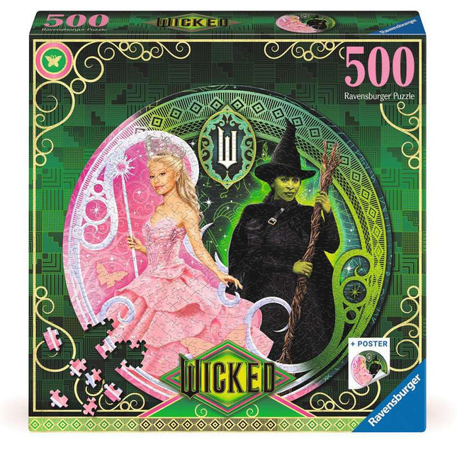 Dit is een foto van het spel Wicked - 500 stukjes ronde puzzel te koop bij Speldorado Spellenwinkel Delft