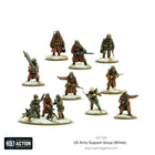 US Army (Winter) Weapons Team voor Bolt Action - amerikanen infantry schaal 1:58 miniatuur