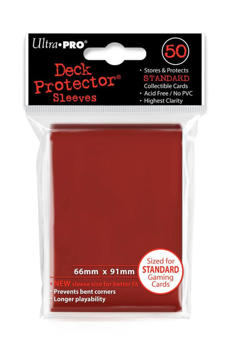Sleeves Red 50 - EN - Sleeves - Kaartspel accessoires,bordspel accessoires