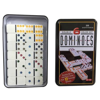 Dit is een foto van het spel Double 6 Domino In Blik te koop bij Speldorado Spellenwinkel Delft