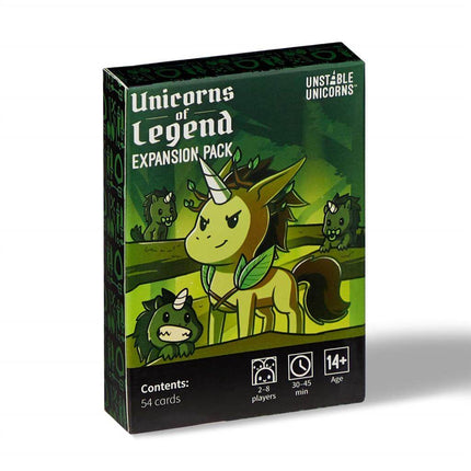 Dit is een foto van het spel Unstable Unicorns Unicorns of Legend Exp. Pack EN te koop bij Speldorado Spellenwinkel Delft
