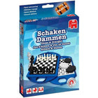 Dit is een foto van het spel Schaken & Dammen Compact te koop bij Speldorado Spellenwinkel Delft
