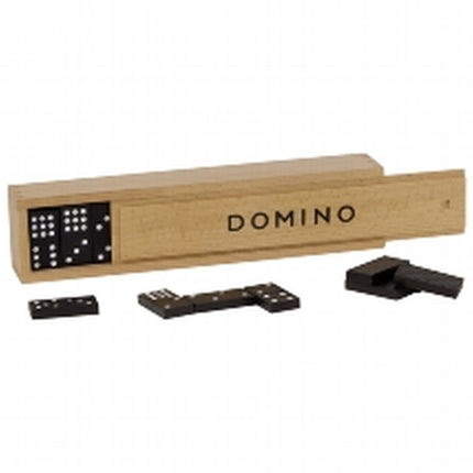 Dit is een foto van het spel Dominospel In Houten Kist 55 Stenen te koop bij Speldorado Spellenwinkel Delft