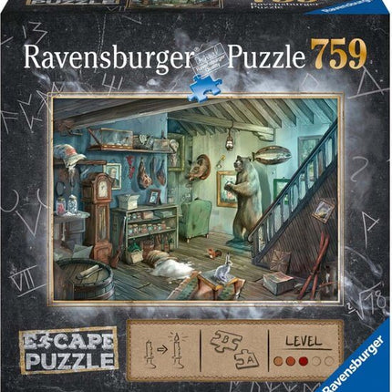 Dit is een foto van het spel ESCAPE Forbidden Basement 759 pcs. - Escape the room puzzels 759 stukjes te koop bij Speldorado Spellenwinkel Delft