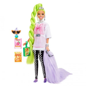 Barbie Extra Pop Neon Groen Haar, Hdj44, HDJ44 van Mattel te koop bij Speldorado !