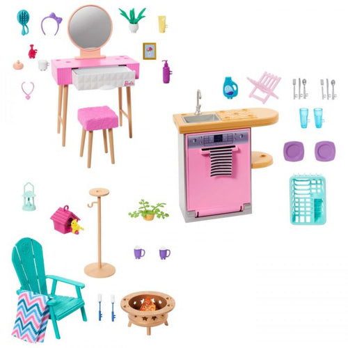 Meubels En Decor -Set - Hjv32 - Barbie, 57138726 van Mattel te koop bij Speldorado !