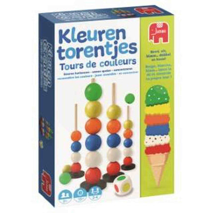 Dit is een foto van het spel Kleurentorentjes te koop bij Speldorado Spellenwinkel Delft