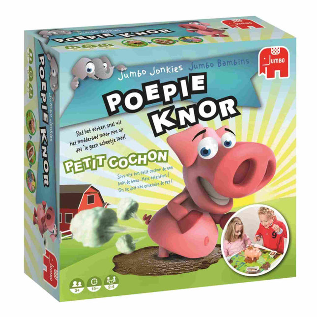 Dit is een foto van het spel Poepie Knor te koop bij Speldorado Spellenwinkel Delft