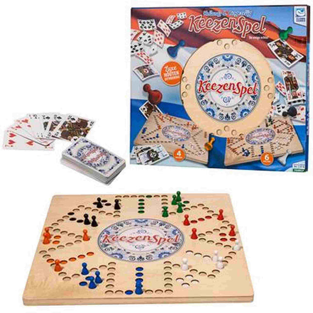 Dit is een foto van het spel Houten Keezenspel te koop bij Speldorado Spellenwinkel Delft
