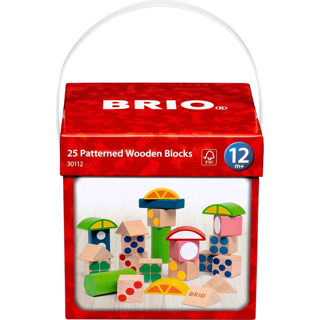 25 Patterned Wooden Blocks, 30112 van Brio te koop bij Speldorado !