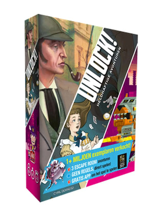 Dit is een foto van het spel Unlock! 5 Heldhaftige Avonturen te koop bij Speldorado Spellenwinkel Delft