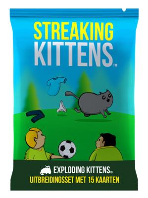 Dit is een foto van het spel Streaking Kittens NL te koop bij Speldorado Spellenwinkel Delft