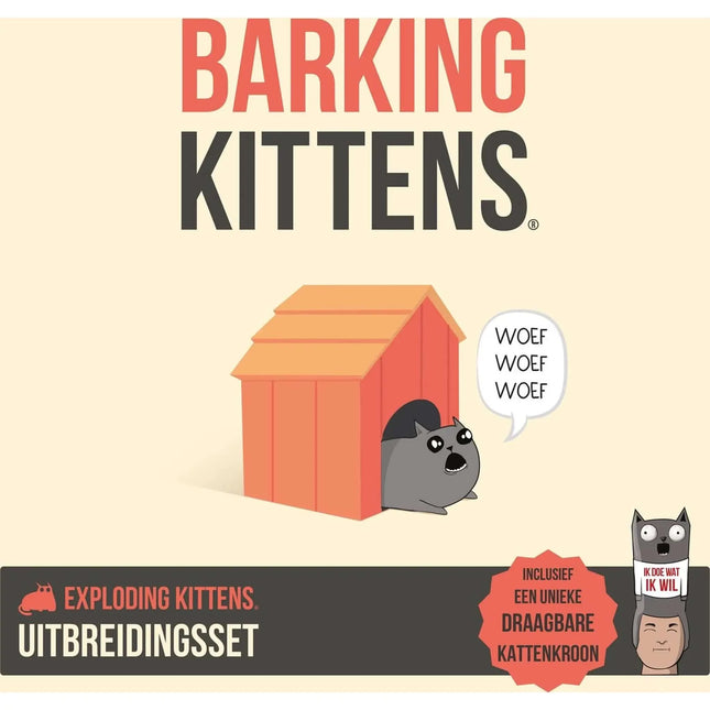 Dit is een foto van het spel Barking Kittens NL te koop bij Speldorado Spellenwinkel Delft