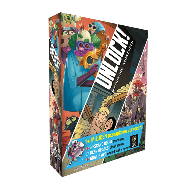 Dit is een foto van het spel Unlock! Mythische Avonturen NL te koop bij Speldorado Spellenwinkel Delft