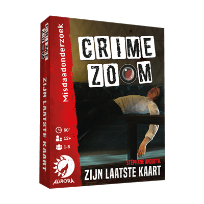 Dit is een foto van het spel Crime Zoom Case 1 - Zijn Laatste Kaart - EN te koop bij Speldorado Spellenwinkel Delft